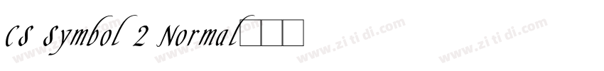 CS Symbol 2 Normal字体转换